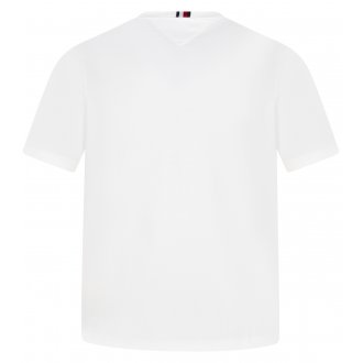 T-shirt Tommy Hilfiger Big & Tall Grande Taille coton avec manches courtes et col rond blanc