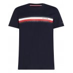 T-shirt Tommy Hilfiger Big & Tall Grande Taille coton avec manches courtes et col rond marine