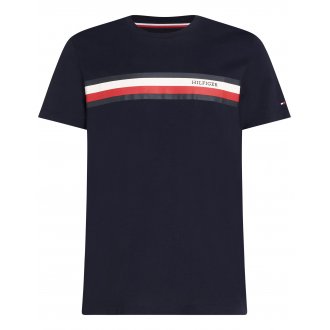 T-shirt Tommy Hilfiger Big & Tall Grande Taille coton avec manches courtes et col rond marine