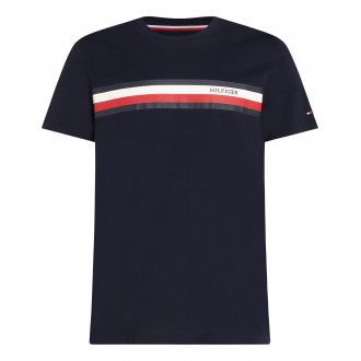 T-shirt Tommy Hilfiger Big & Tall Grande Taille coton avec manches courtes et col rond bleu