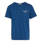 T-shirt Junior Garçon Calvin Klein coton avec manches courtes et col rond bleu