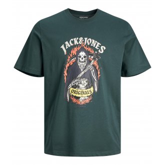 T-shirt Jack & Jones avec manches courtes et col rond vert