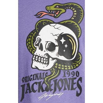 T-shirt Jack & Jones avec manches courtes et col rond violet