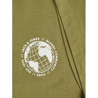 T-shirt Jack & Jones avec manches courtes et col rond vert kaki