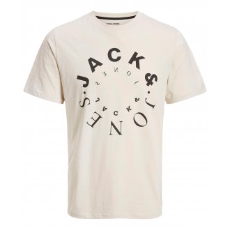 T-shirt Jack & Jones avec manches courtes et col rond écru