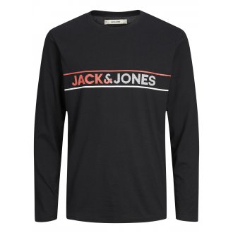 Pyjama Jack & Jones avec manches longues et col rond noir