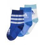 Paires de chaussettes Junior Garçon adidas performance en coton bleues tricolore, lot de 3 