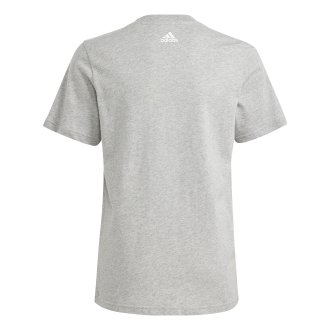 T-shirt Junior Garçon adidas performance en coton avec manches courtes et col rond gris chiné