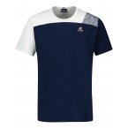 T-shirt Coq Sportif coton avec manches courtes et col rond marine