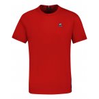 T-shirt Coq Sportif coton avec manches courtes et col rond rouge