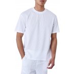 T-shirt col rond Project X avec manches courtes blanc côtelé