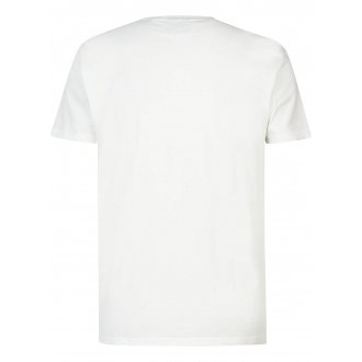 T-shirt Petrol Industries coton avec manches courtes et col rond écru