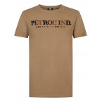 T-shirt Petrol Industries coton avec manches courtes et col rond taupe