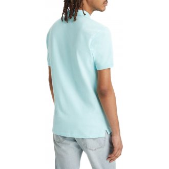 Polo Levi's® en coton avec manches courtes turquoise