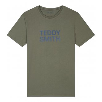 Tee-shirt à col rond Teddy Smith en coton kaki