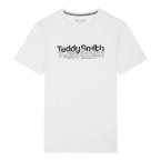 Tee-shirt à col rond Teddy Smith en coton écru chiné