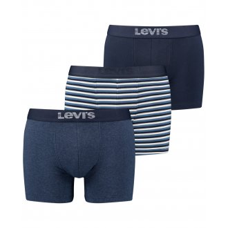 Coffret de 3 boxers Levi's® fermés en coton bleu marine et rayé