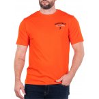 T-shirt Ruckfield coton biologique avec manches courtes et col rond orange