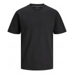 T-shirt col rond Premium en coton biologique avec manches courtes noir