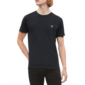 T-shirt Calvin Klein coton biologique avec manches courtes et col rond noir