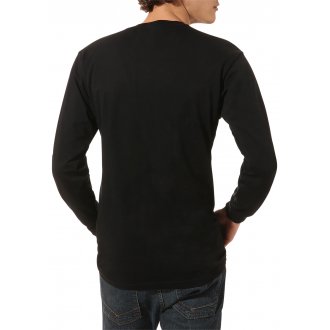 T-shirt Vans coton avec manches longues et col rond noir