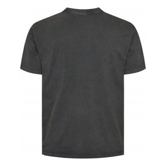 T-shirt col rond North 56°4 en coton avec manches courtes anthracite chiné