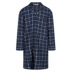 Pyjama Christian Cane coton avec manches longues et col à revers marine carreaux