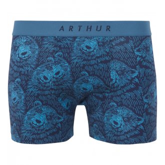 Boxer Arthur coton bleu