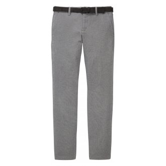 Pantalon coupe slim Tom Tailor en coton gris clair