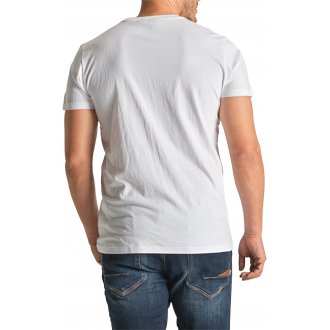 T-shirt Le Temps des Cerises coton avec manches courtes et col rond blanc
