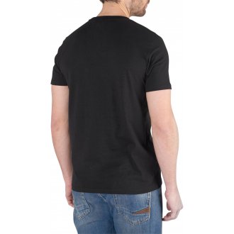 T-shirt Le Temps des Cerises coton avec manches courtes et col rond noir