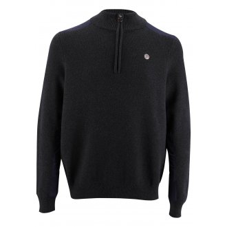 Pull Serge Blanco Play avec manches longues et col camionneur anthracite