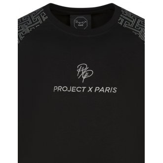 T-shirt manches courtes Project X avec col rond noir