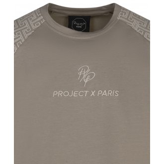 T-shirt manches courtes Project X avec col rond écru