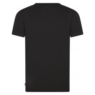 Tee-shirt coupe droite à col rond Junior Garçon Levi's® en coton biologique noir