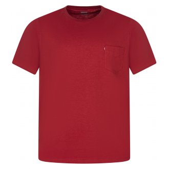 T-shirt manches courtes Levi's® en coton avec col rond rouge