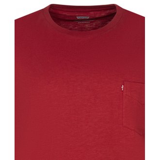 T-shirt manches courtes Levi's® en coton avec col rond rouge