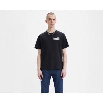 T-shirt Levi's® coton avec manches courtes et col rond noir