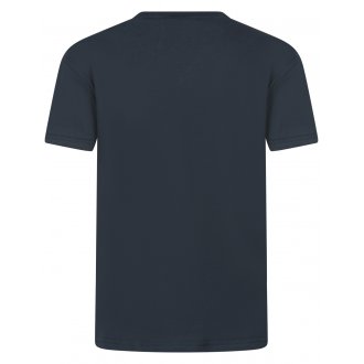 Tee-shirt avec un col rond et une coupe droite Junior Garçon Kaporal en coton bioloique bleu marine