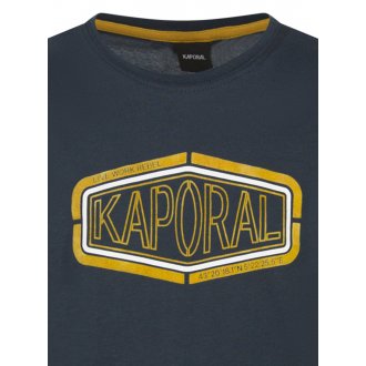 Tee-shirt à col rond et coupe droite Junior Garçon Kaporal en coton bioloique bleu marine