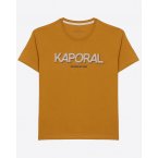 T-shirt Junior Garçon Kaporal coton avec manches courtes et col rond moutarde