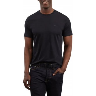 T-shirt manches courtes Eden Park en coton avec col rond noir