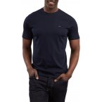 T-shirt manches courtes Eden Park en coton avec col rond bleu marine