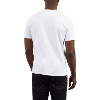 T-shirt manches courtes Eden Park en coton avec col rond blanc