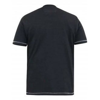 T-shirt Duke coton avec manches courtes et col rond noir