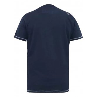 T-shirt Duke coton avec manches courtes et col rond marine