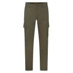 Pantalon Cargo kaki uni, en coton, style 6 poches et à coupe slim