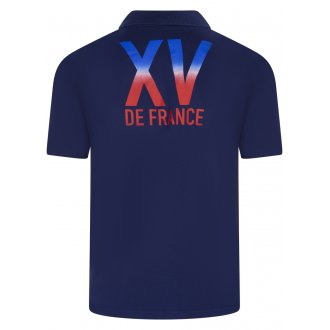 Polo droit à manches courtes Coq Sportif Xv De France en coton bleu