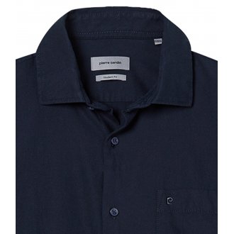 Chemise Cardin Sportswear en coton avec manches longues et col français bleu marine