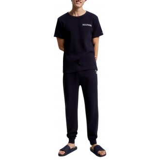 T-shirt col rond Tommy Hilfiger en coton biologique avec manches courtes noir